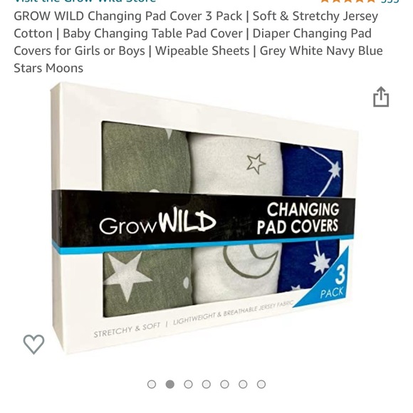 🆕 🌌🌙Changing Pad Cover 3 Pack | Soft & Stretchy Jersey - Picture 2 of 7